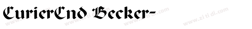 CurierCnd Becker字体转换
